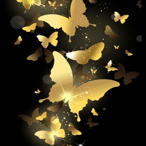 Yellow Beaded Wire Butterfly Hanging Mobiles - Picture 6 of 13